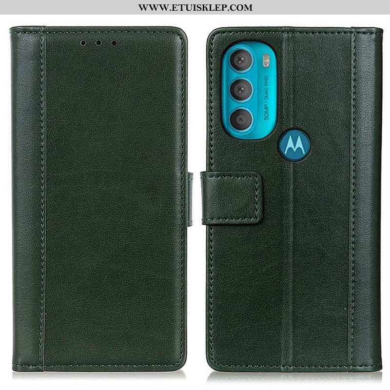 Etui Folio do Moto G71 5G Wersja Kolorowa Z Efektem Skóry